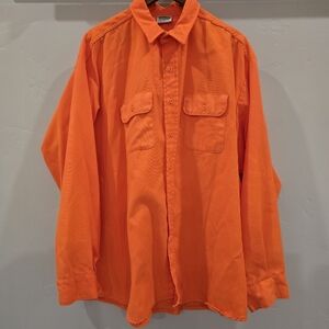Five Brother Vintage Men's Hunting L/S Button Shirt Safety Orange • USA • 3XL